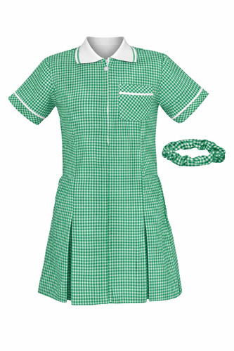 Girls gingham check - gingham, pleated