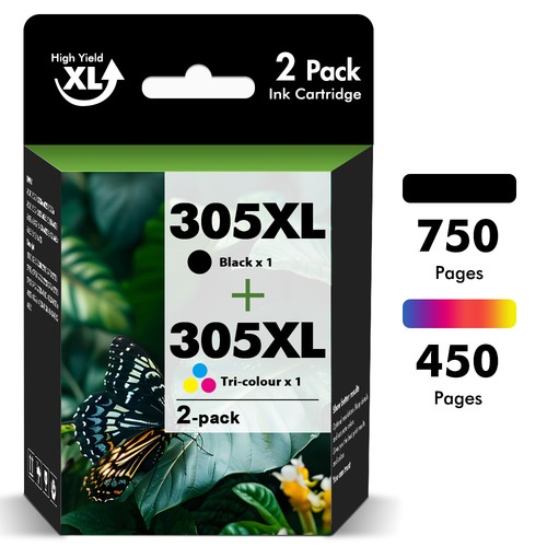 305xl black colour ink - black,