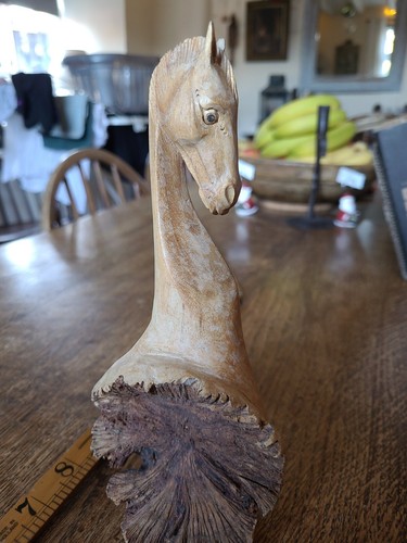 Wooden carved walking stick - carved,