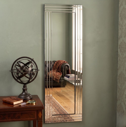 Wall mirror silver bevelled - mirror,