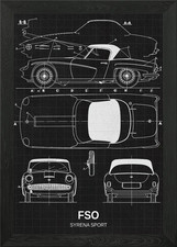 FSO Syrena Sport Framed Wall