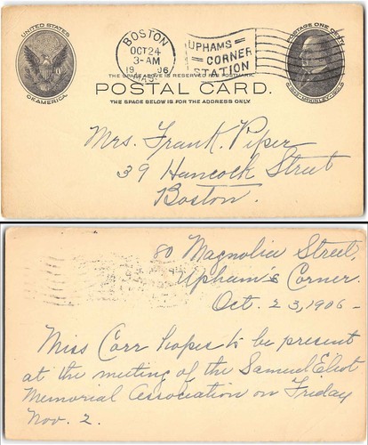 Ux18 boston 1906 - ma,,