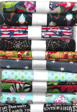 10 assorted cotton fabric fat