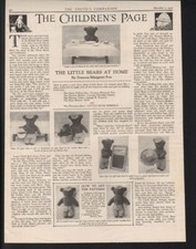 1926 TEDDY BEAR TOY PATTERN