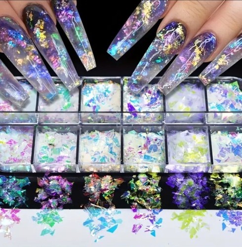 White pearl chrome - pearl, nail
