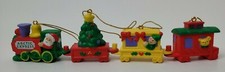 ARTIC EXPRESS Mini 4 Piece Connectable Train Set Ornaments Hard Rubber 