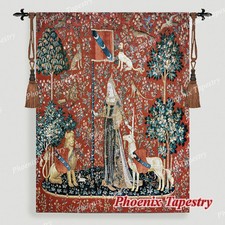 (LARGE) TOUCH The Lady & Unicorn Medieval Tapestry Wall Hanging Jacquard Weave
