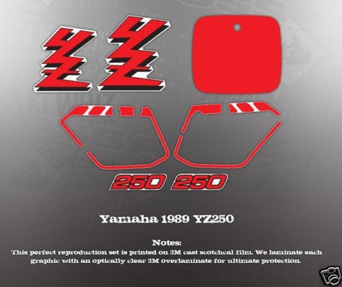 Yamaha 1989 yz250 decal - yamaha,
