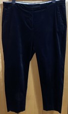 M&S Black Velvet Trousers Size