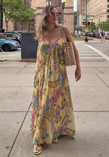 Zara ZW Collection Floral Print Long Maxi Dress Size S 3193/123 Bloggers Fave