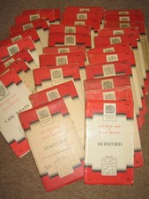 OS Ordnance Survey 1" Seventh Series Maps - good condition, 1950s on paper