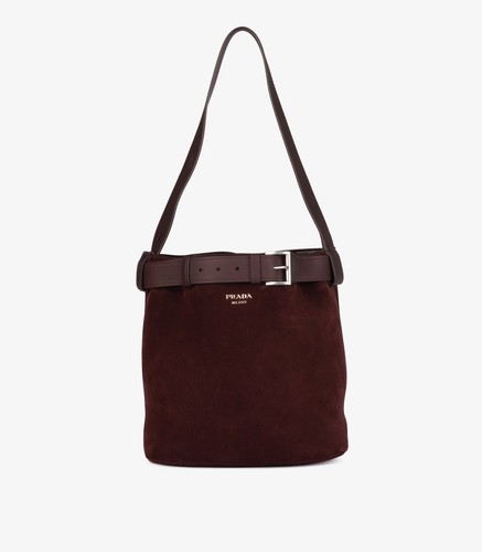 Prada burgundy suede - burgundy,