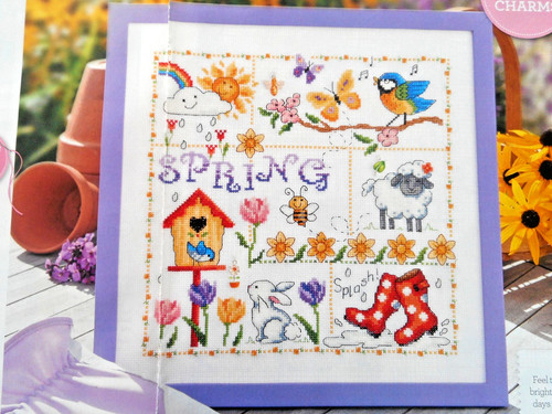 Spring sampler colourful - spring, sampler.