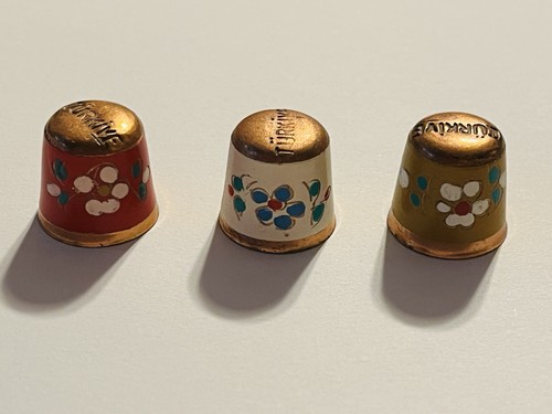 Copper thimbles from turkey - thimbles,