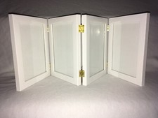 White 4 Picture Hinged Folding Photo Frame 6 x 4 Gift 4x6