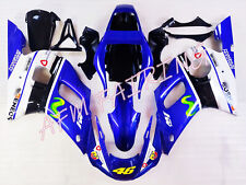 Blue White Black ABS Injection Bodywork Fairing Kit Panel Set for YZF R6 1998-02