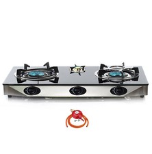 Portable Gas Stove 3 Burner Cooktop Indoor Caravan Cooker LPG Hob 7.8 kW NGB-S3