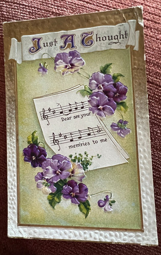 Antique postcard embossed