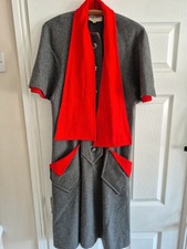 Vintage Women's pure wool designer dress by Jean Varon of London size 10