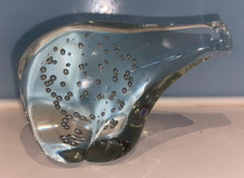 Controlled Bubble Art Glass Polar Bear Ornament Paperweight Vintage bohemian?