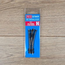 Peco ST-5 Right Hand Turnout RH 9 inch Radius N Gauge New in Packet