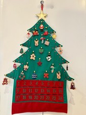 Christmas Tree Material Advent Calendar - 1990s Vintage Collectable
