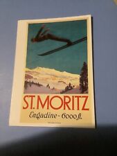 ST MORITZ, ENGADINE - 6000 FT, SWITZERLAND POSTCARD