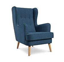 Habitat Callie Self Assembly Velvet Armchair - Petrol Blue