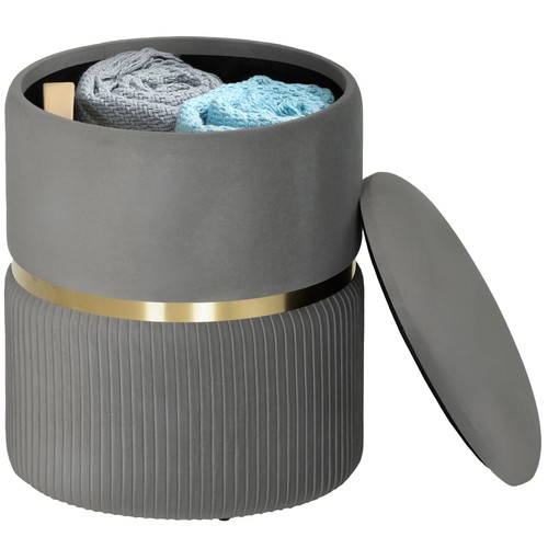 Homcom round storage stool - homcom,