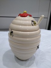 Ceramic Honey Pot with Spoon