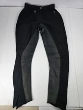 Vintage Pikeur Breeches Womens 24X26L Lycra Leather Horse Riding Pants Germany