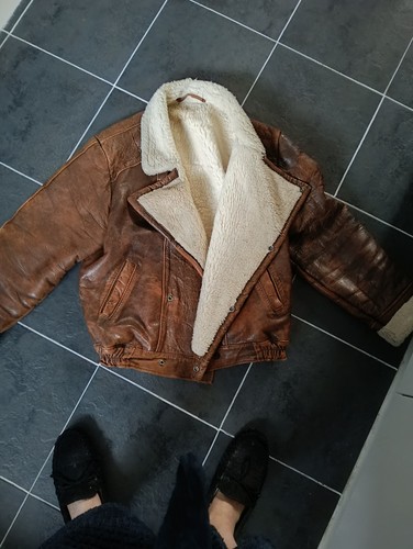 Mens flying jacket brown