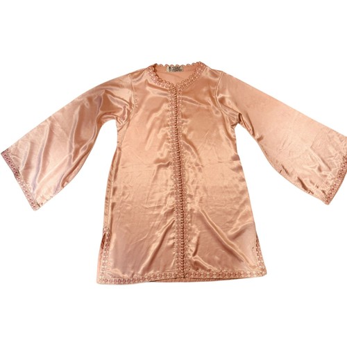 Vtg pink satin moroccan - satin, kaftan