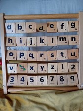 Vintage Wooden Alphabet Abacus