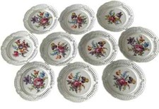 Antique Dessert Set 10 Plates