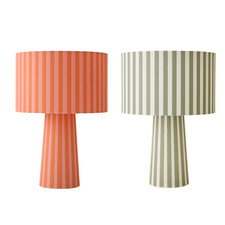 Stripe Fabric Table Lamp Light