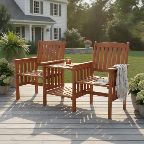 Wooden garden love - seat, 2