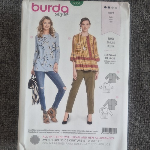 Burda 6354 misses tops - 6354,
