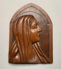Wooden carved virgin mary - virgin,