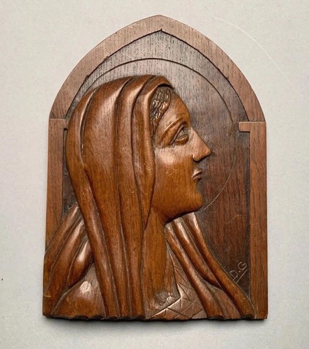 Wooden carved virgin - wooden, mary