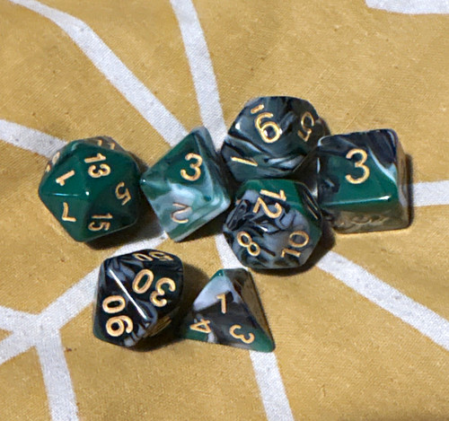 Green grey marbled - green/grey,