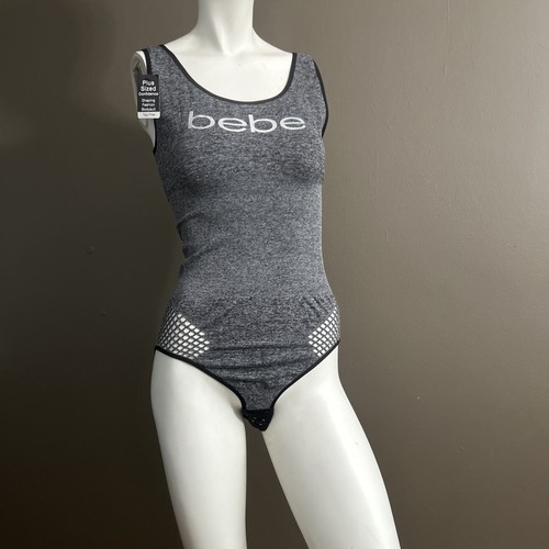 Bebe bodysuit grey - bodysuit,, with