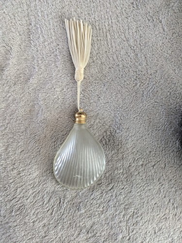 Vintage white glass perfume - white,