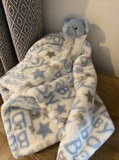 ‘Baby Thro’ Comfort Blanket Baby Blue Large Comforter Elephant 30x30’’