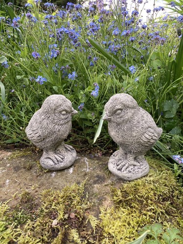 Stone garden pair small - stone, of