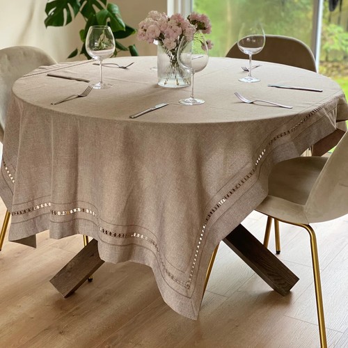 Linen look tablecloth - linen,