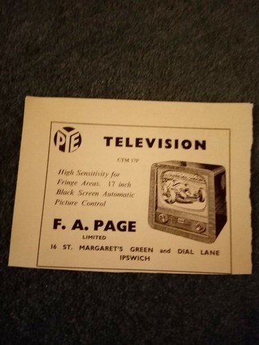 Kvc13 ephemera 1958 advert - ephemera, a
