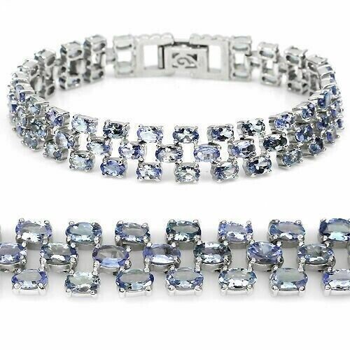 Silver bracelet tanzanite - silver,