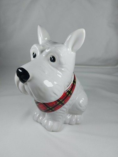 White scottish terrier ceramic - white,