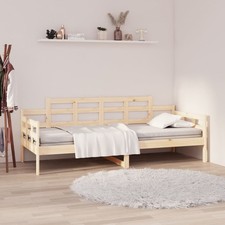 Daybed Solid Pine Wood Brown